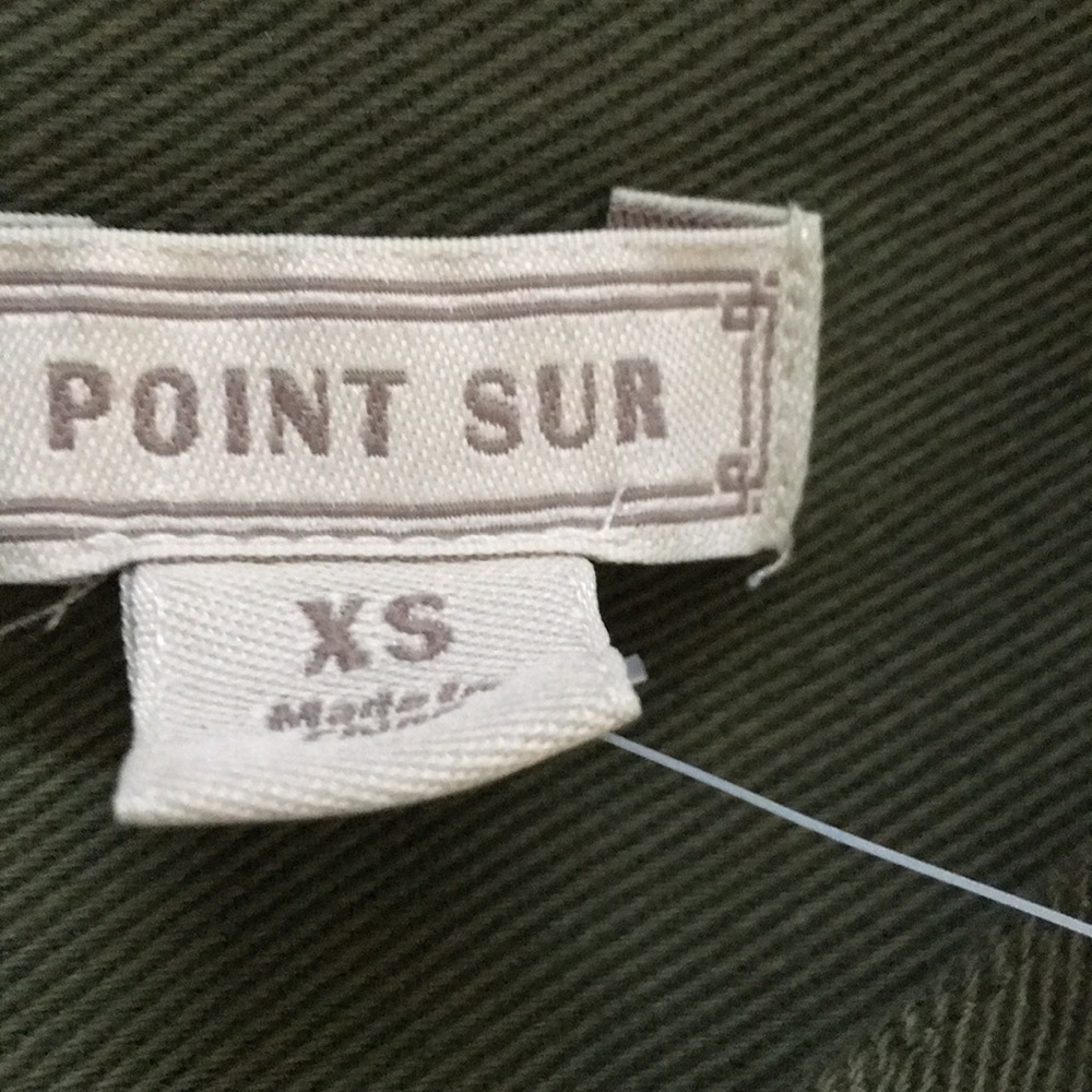 3/$30 J Crew Point Sur Green Draped Button Shirt - Picture 5 of 7